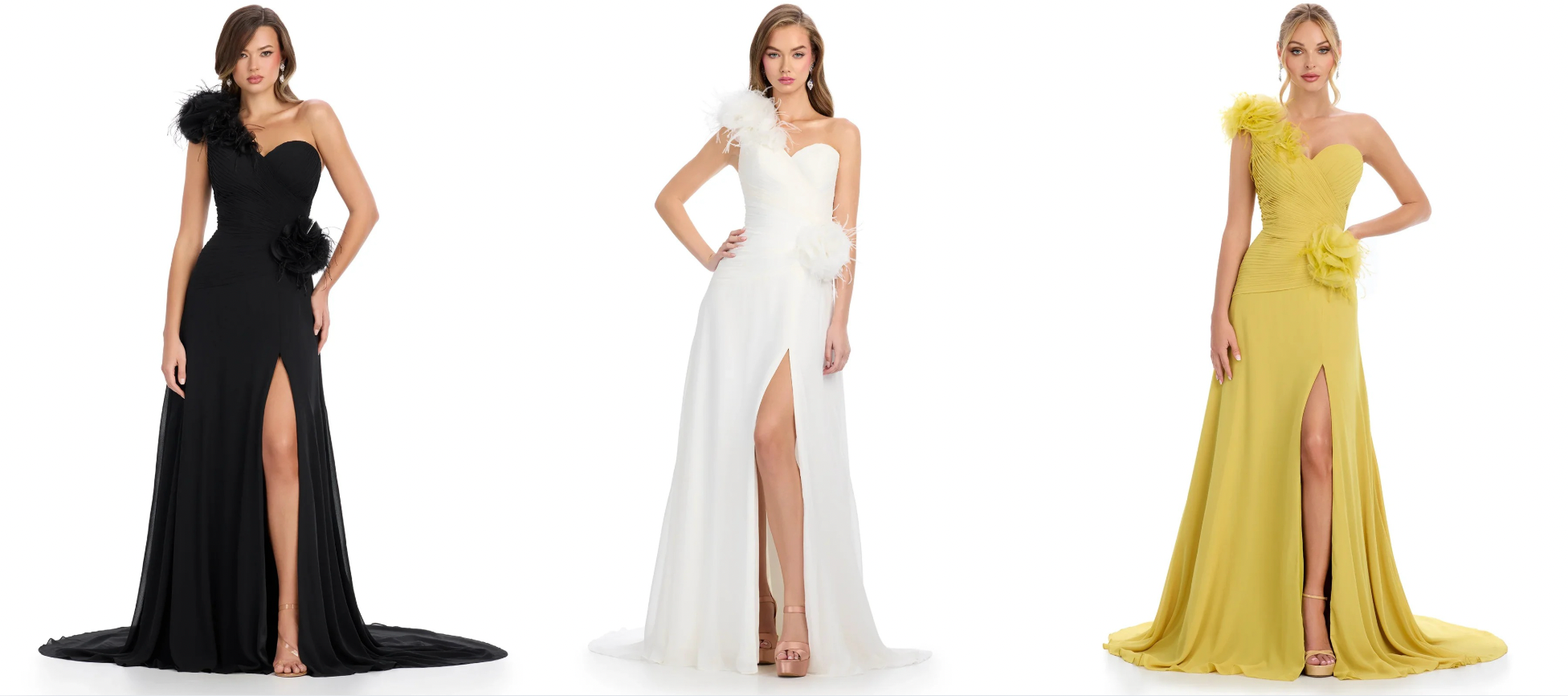 One Shoulder Dresses - Asymmetric Gowns & Styles - Naked Dresses