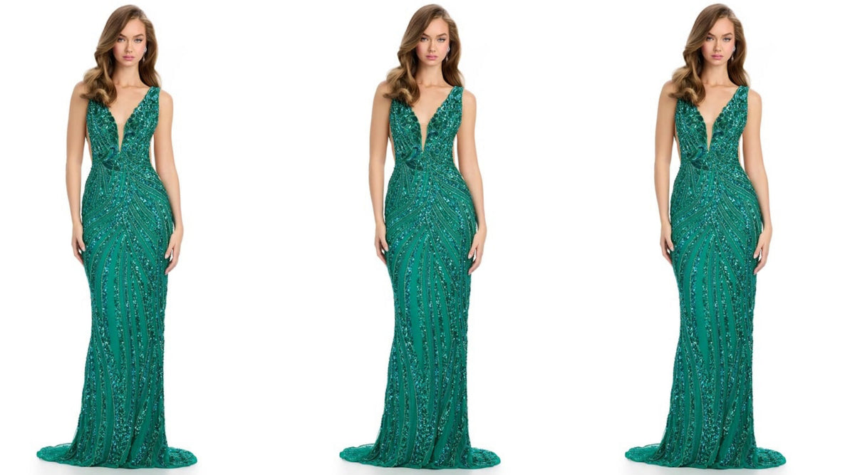 The Milena Gown – Bold Green Elegance