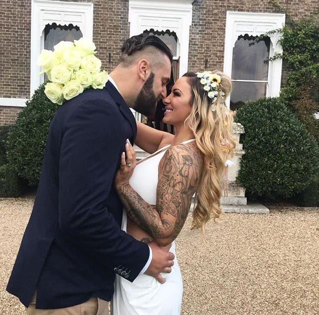 Jodie Marsh wears 'KIRA' gown at UK wedding reception