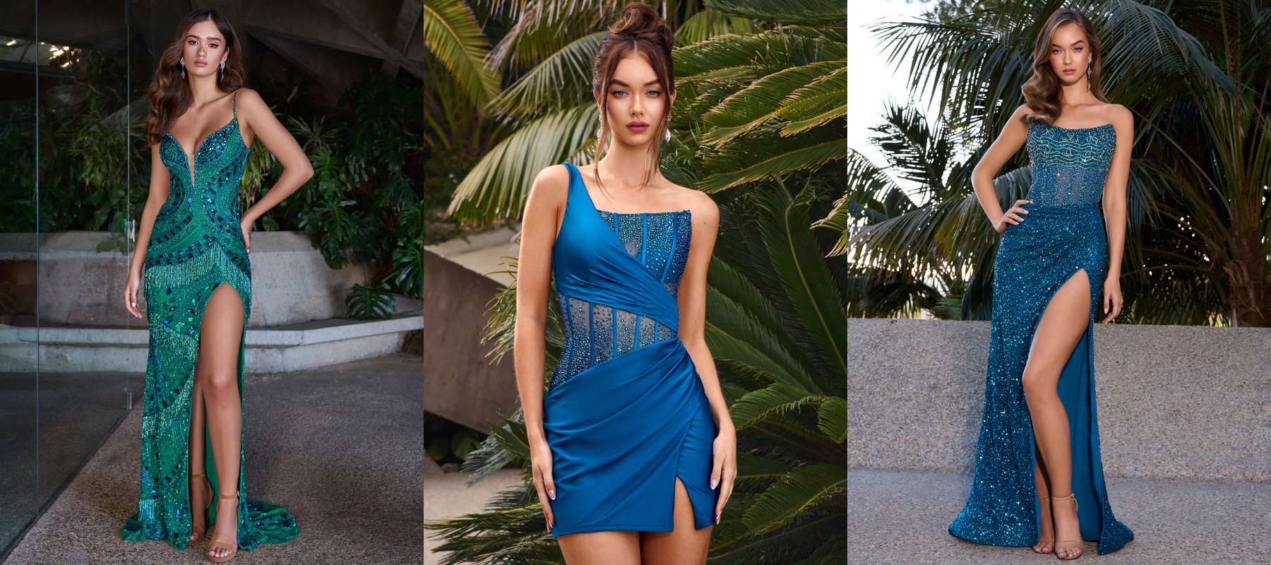 Teal Evening, Prom and Cocktail Party Dresses