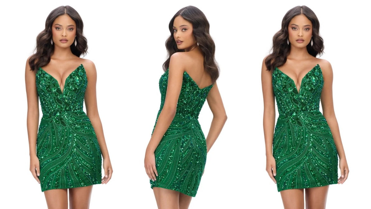 The Hera Mini Dress – Sequin Sparkle with Bold Drama