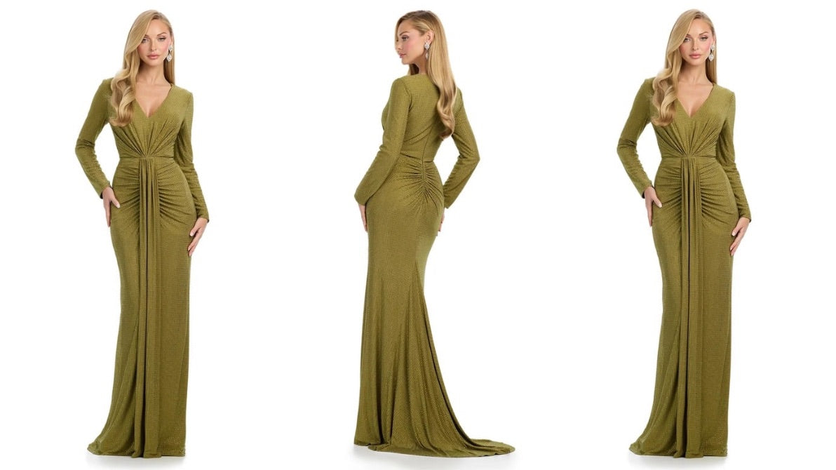 The Noor Gown – Sparkling Long Sleeve Elegance