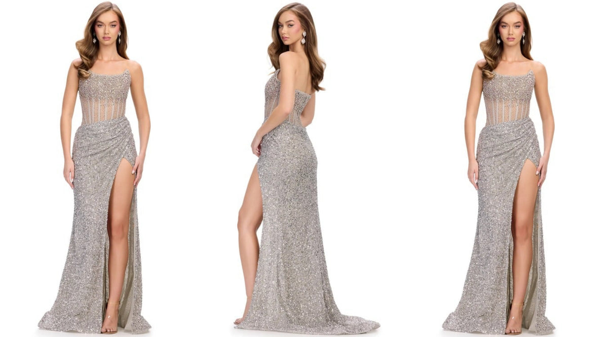 The Idol Gown – Sparkling Silver Statement